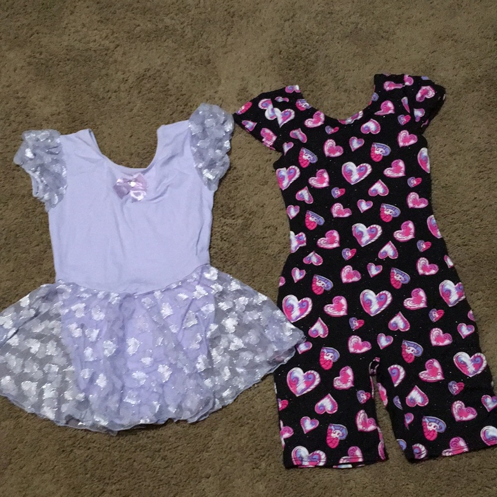 2 Moret leotards Sz 12/14. Lilac is Moret Ultra